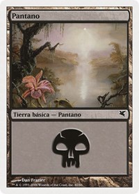 Swamp (Spanish) - "Pantano" (E60), Magic Encyclopedia 2005 (Salvat/Hachette)