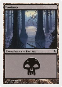 Swamp (Spanish) - "Pantano" (F60), Magic Encyclopedia 2005 (Salvat/Hachette)