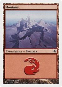 Mountain (Spanish) - "Montana" (I21), Magic Encyclopedia 2005 (Salvat/Hachette)