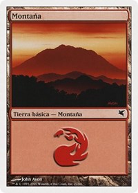 Mountain (Spanish) - "Montana" (I22), Magic Encyclopedia 2005 (Salvat/Hachette)
