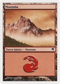 Mountain (Spanish) - "Montana" (I45), Magic Encyclopedia 2005 (Salvat/Hachette)