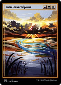 Snow-Covered Plains (PixelSnowLands.jpg) (Foil Etched), Secret Lair Drop Series
