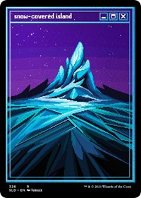 Snow-Covered Island (PixelSnowLands.jpg) (Foil Etched), Secret Lair Drop Series