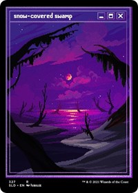Snow-Covered Swamp (PixelSnowLands.jpg) (Foil Etched), Secret Lair Drop Series