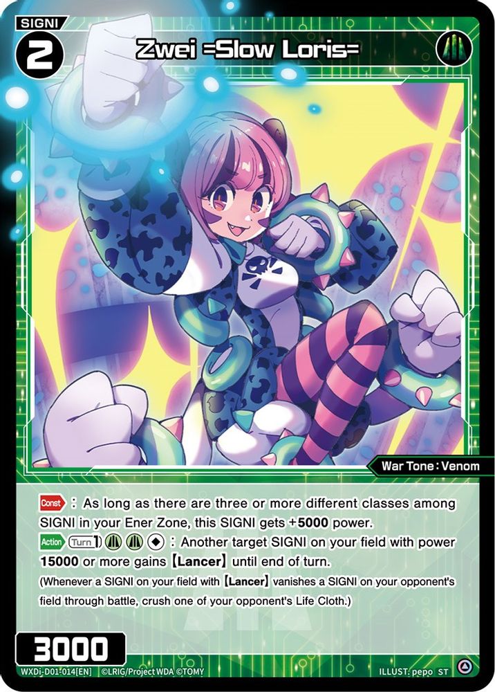 Zwei =Slow Loris=, Standard, front