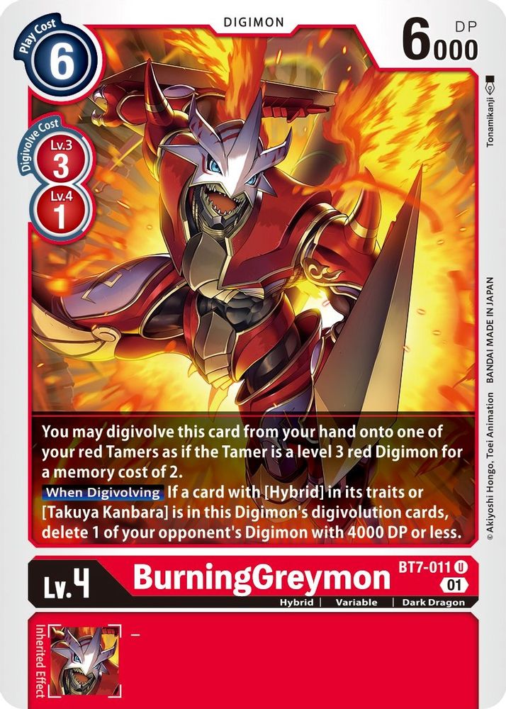 BurningGreymon, Standard, front