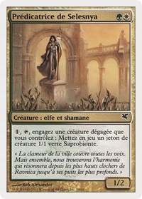 Selesnya Evangel (French) - "Predicatrice de Selesnya" (J55), Magic Encyclopedia 2005 (Salvat/Hachette)