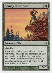 Sylvan Messenger (Spanish) - "Mensajera silvestre" (B15), Magic Encyclopedia 2005 (Salvat/Hachette)