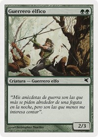 Elvish Warrior (Spanish) - "Guerrero elfico" (B41), Magic Encyclopedia 2005 (Salvat/Hachette)