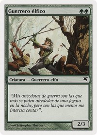 Elvish Warrior (Spanish) - "Guerrero elfico" (B42), Magic Encyclopedia 2005 (Salvat/Hachette)