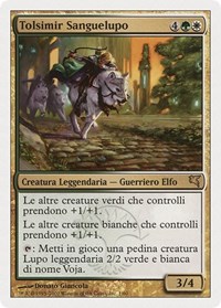 Tolsimir Wolfblood (Italian) - "Tolsimir Sanguelupo", Magic Encyclopedia 2005 (Salvat/Hachette)