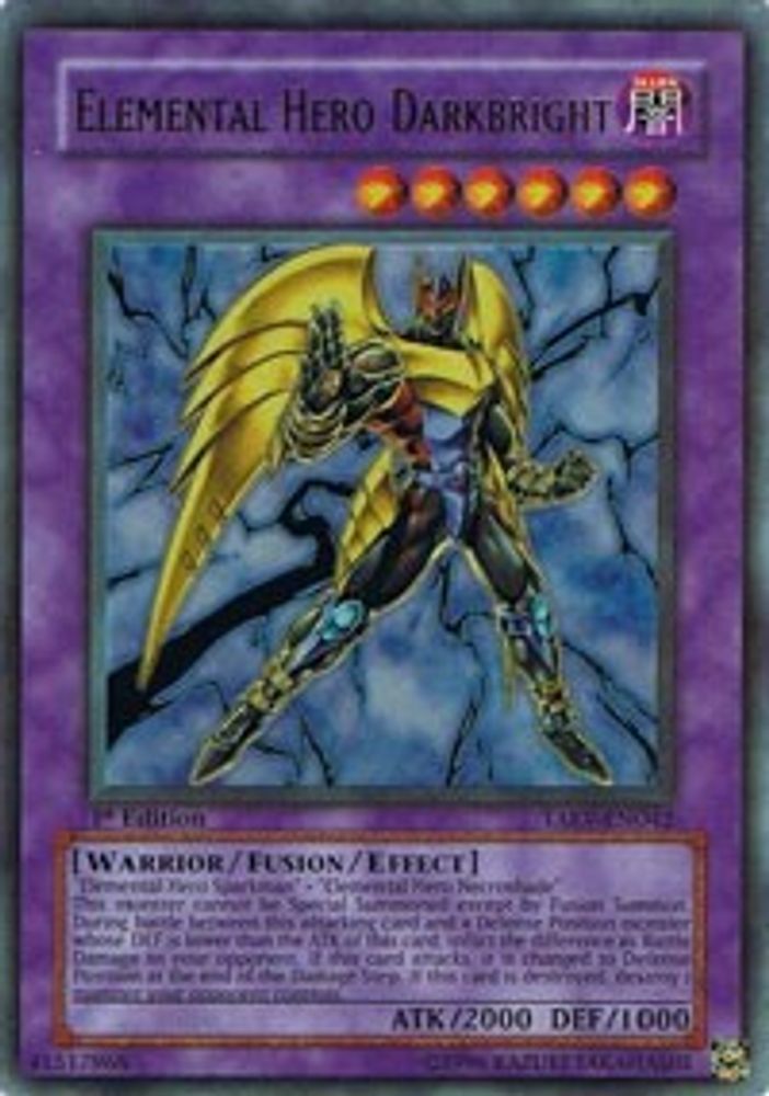 Elemental Hero Darkbright, 1st-edition, front