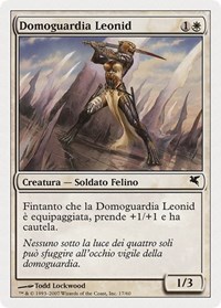 Leonin Den-Guard (Italian) - "Domoguardia Leonid" (L17), Magic Encyclopedia 2005 (Salvat/Hachette)