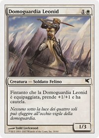 Leonin Den-Guard (Italian) - "Domoguardia Leonid" (L30), Magic Encyclopedia 2005 (Salvat/Hachette)