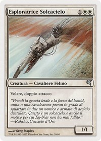 Skyhunter Skirmisher (Italian) - "Esploratrice Solcacielo" (L39), Magic Encyclopedia 2005 (Salvat/Hachette)