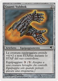 Vulshock Gauntlets (Italian) - "Guanti Vulshok", Magic Encyclopedia 2005 (Salvat/Hachette)