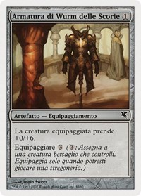 Slagwurm Armor (Italian) - "Armatura di Wurm delle Scorie", Magic Encyclopedia 2005 (Salvat/Hachette)