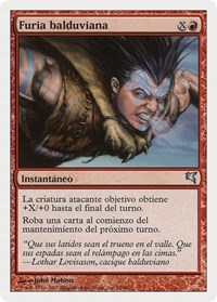 Balduvian Rage (Spanish) - "Furia balduviana" (I15), Magic Encyclopedia 2005 (Salvat/Hachette)