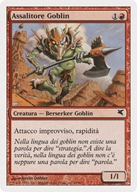 Goblin Striker (Italian) - "Assalitore Goblin", Magic Encyclopedia 2005 (Salvat/Hachette)
