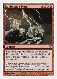 Feral Lightning (Spanish) - "Relampago feral" (I50), Magic Encyclopedia 2005 (Salvat/Hachette)