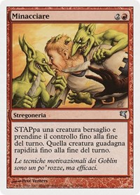 Threaten (Italian) - "Minacciare" (I26), Magic Encyclopedia 2005 (Salvat/Hachette)