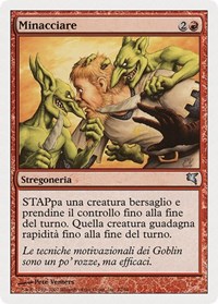Threaten (Italian) - "Minacciare" (I27), Magic Encyclopedia 2005 (Salvat/Hachette)