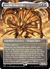 Ao, the Dawn Sky (Borderless), Kamigawa: Neon Dynasty