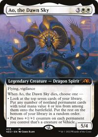 Ao, the Dawn Sky (Extended Art), Kamigawa: Neon Dynasty