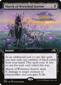 March of Wretched Sorrow (Extended Art), Kamigawa: Neon Dynasty