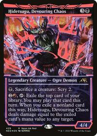 Hidetsugu, Devouring Chaos (Neon Red), Kamigawa: Neon Dynasty