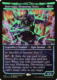 Hidetsugu, Devouring Chaos (Neon Green), Kamigawa: Neon Dynasty