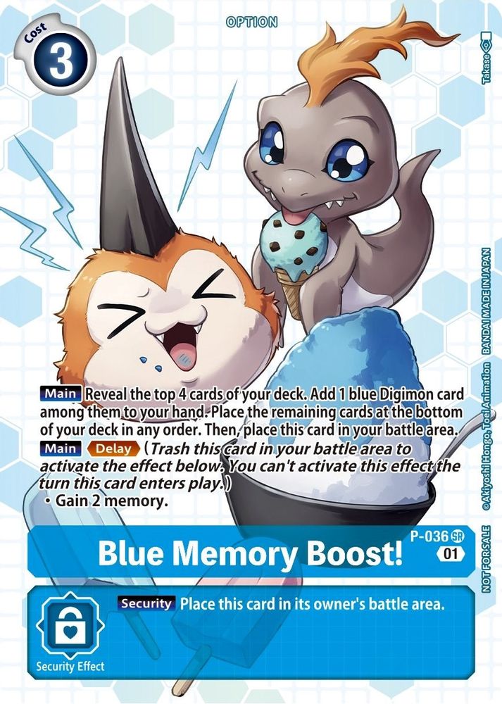 Blue Memory Boost! - P-036 (Next Adventure Box Promotion Pack), Foil, front
