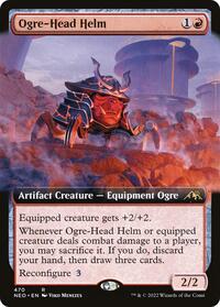 Ogre-Head Helm (Extended Art), Kamigawa: Neon Dynasty