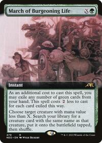 March of Burgeoning Life (Extended Art), Kamigawa: Neon Dynasty