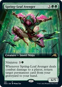 Spring-Leaf Avenger (Extended Art), Kamigawa: Neon Dynasty