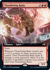 Thundering Raiju (Extended Art), Kamigawa: Neon Dynasty