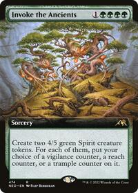 Invoke the Ancients (Extended Art), Kamigawa: Neon Dynasty