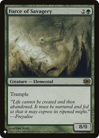 Force of Savagery, The List Reprints