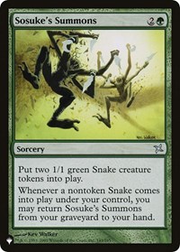 Sosuke's Summons, The List Reprints