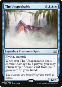 The Unspeakable, The List Reprints
