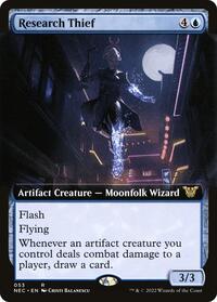 Research Thief (Extended Art), Commander: Kamigawa: Neon Dynasty