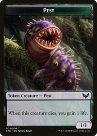Pest (005) // Blood (017) Double-Sided Token (Challenger 2022), Unique and Miscellaneous Promos