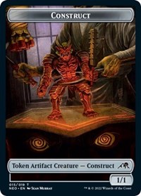 Construct (015) // Blood (017) Double-Sided Token (Challenger 2022), Unique and Miscellaneous Promos