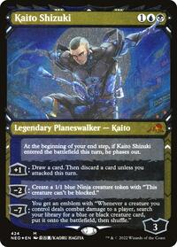 Kaito Shizuki (Showcase) (Foil Etched), Kamigawa: Neon Dynasty