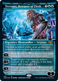 Tezzeret, Betrayer of Flesh (Showcase) (Foil Etched), Kamigawa: Neon Dynasty