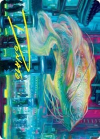 Skyswimmer Koi Art Card (Gold-Stamped Signature), Art Series: Kamigawa: Neon Dynasty