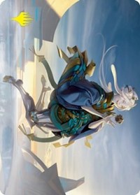 Moonfolk Puzzlemaker Art Card (Gold-Stamped Signature), Art Series: Kamigawa: Neon Dynasty