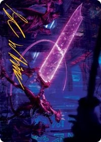 Enormous Energy Blade Art Card (Gold-Stamped Signature), Art Series: Kamigawa: Neon Dynasty