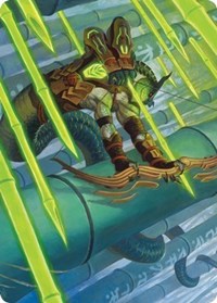 Bamboo Grove Archer Art Card, Art Series: Kamigawa: Neon Dynasty