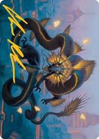 Ao, the Dawn Sky Art Card (25/81) (Gold-Stamped Signature), Art Series: Kamigawa: Neon Dynasty